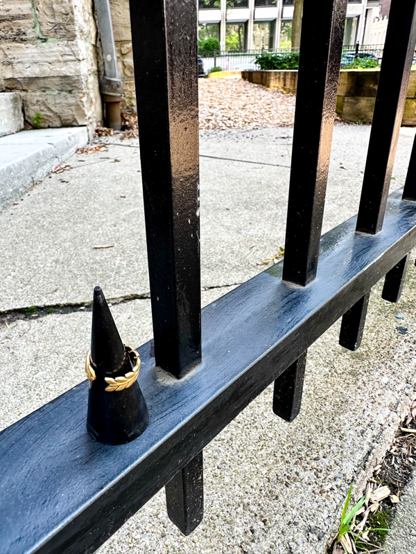 Adjustable Leaf Ring Polished Concrete Jewelry